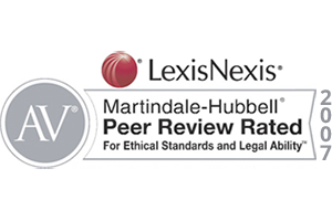 Lexis Nexis Martindale-Hubell Peer Review Rated for Ethical Standards and Legal Ability